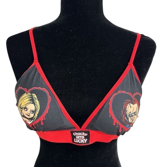 Chucky Gets Lucky Triangle Bralette EUC - Picture 2 of 8